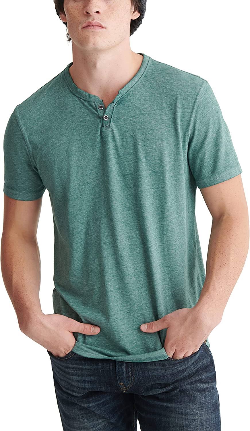 Lucky Brand Venice Burnout Notch Neck Long Sleeve T-Shirt - ShopStyle