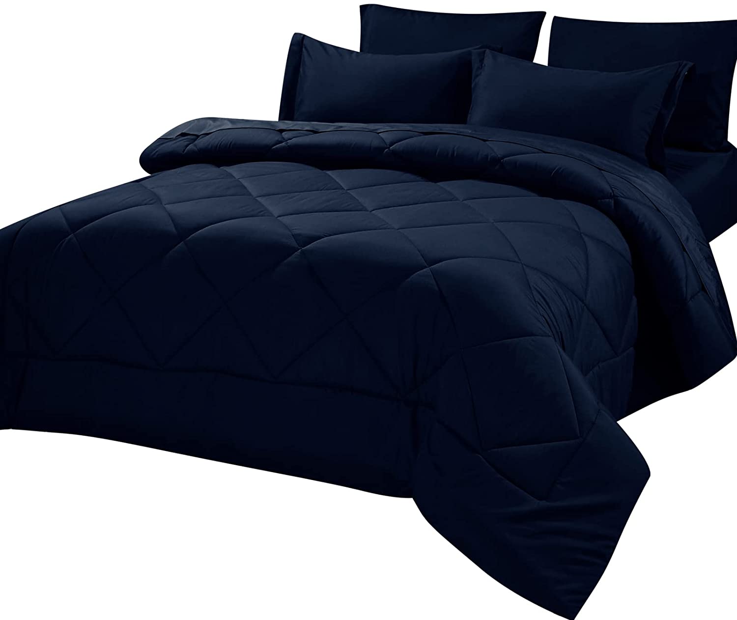 HÄLLESPRING Comforter set, dark blue cooler, Full/Queen - IKEA