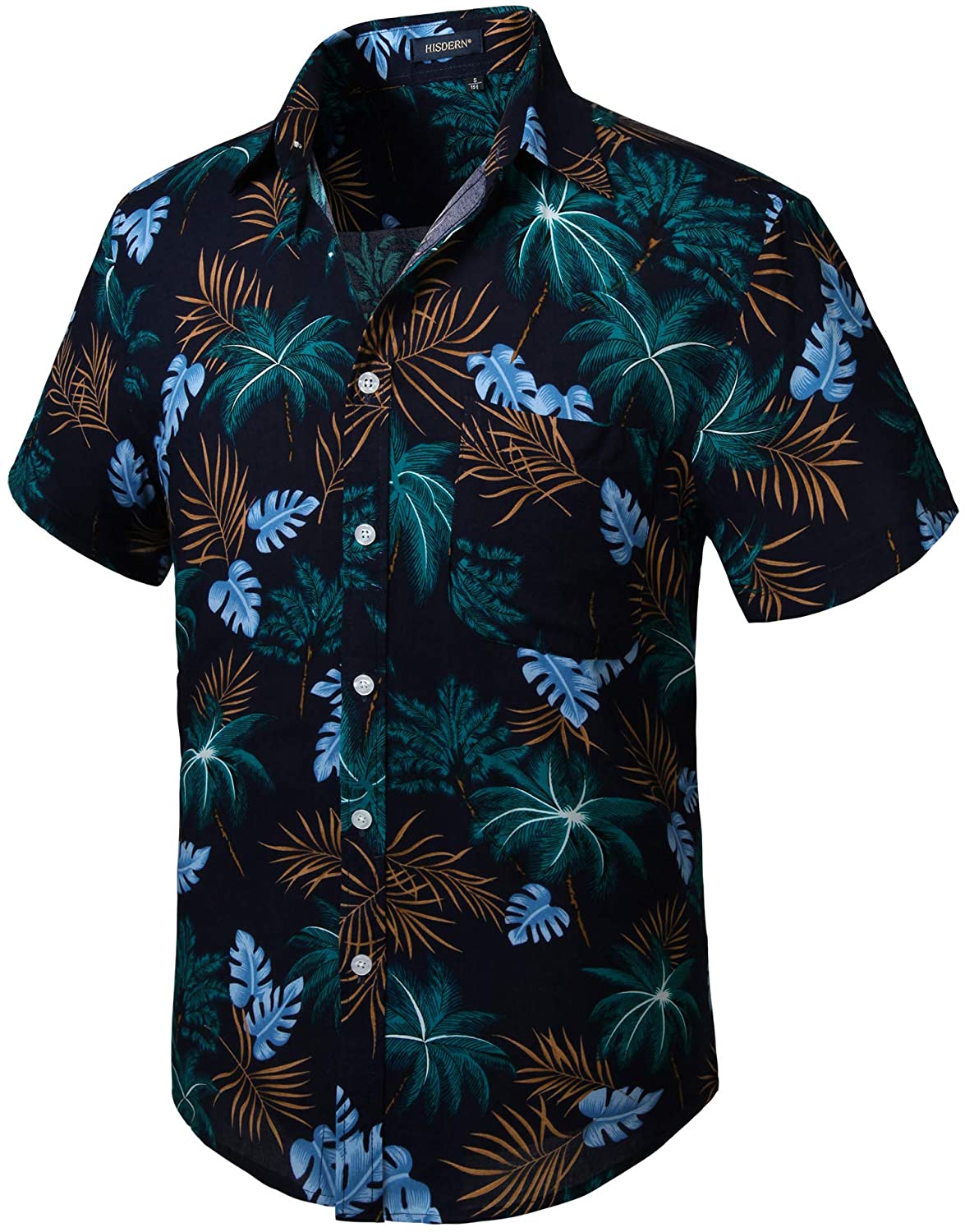 Mens Summer Hawaiian Shirt Short Sleeve Tropical Button Down Shirts ...