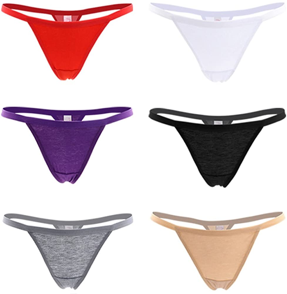 Closecret Women’s Panties Cotton Thongs Pack of 6pcs G-String | eBay