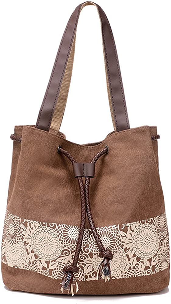 Hiigoo Women s Retro Casual Printing Canvas Shoulder Bag eBay