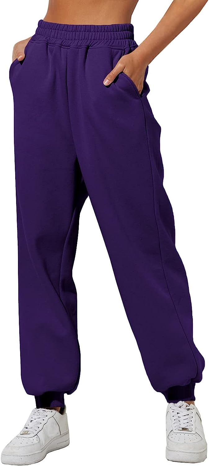 Yovela Womens High Waisted Baggy Sweatpants 2023 Fall Jogger Pants Y2k  Trendy Lo