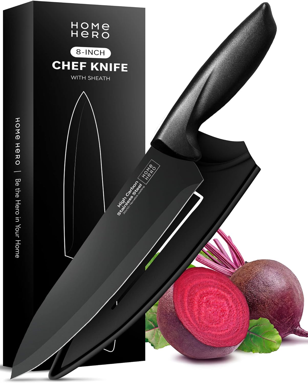 Home Hero - Kitchen Knives - Knife Set for Kitchen w/ Sheath