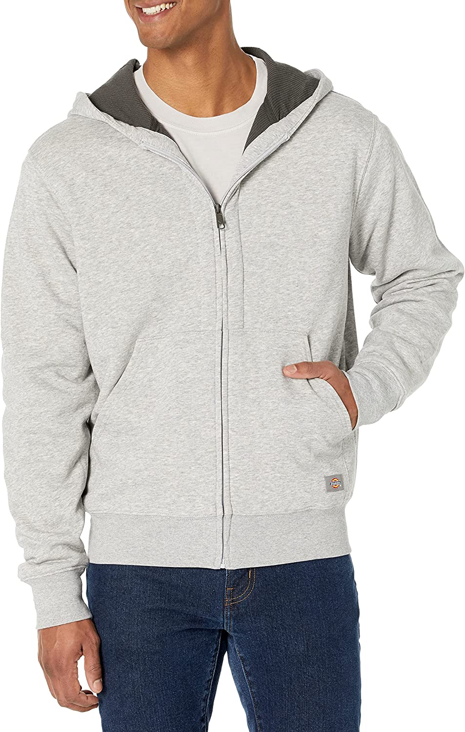 Dickies Men's Fleece-Lined Full-Zip Hooded Sweatshirt, Dark Navy / M