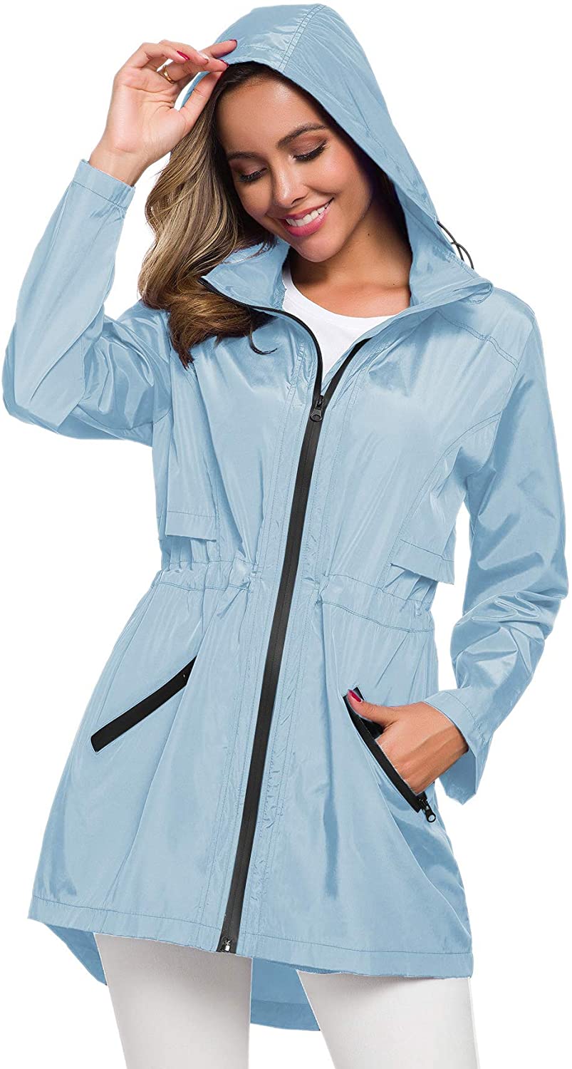 Women's long deals lightweight raincoat