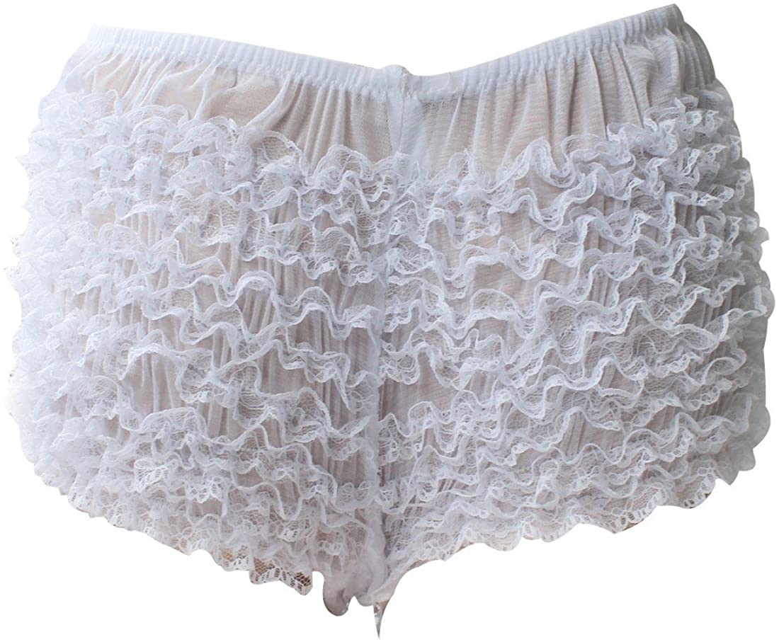 Mufeng Women's Frilly Lace Ruffles Pettipants Panties Bloomers Booty ...