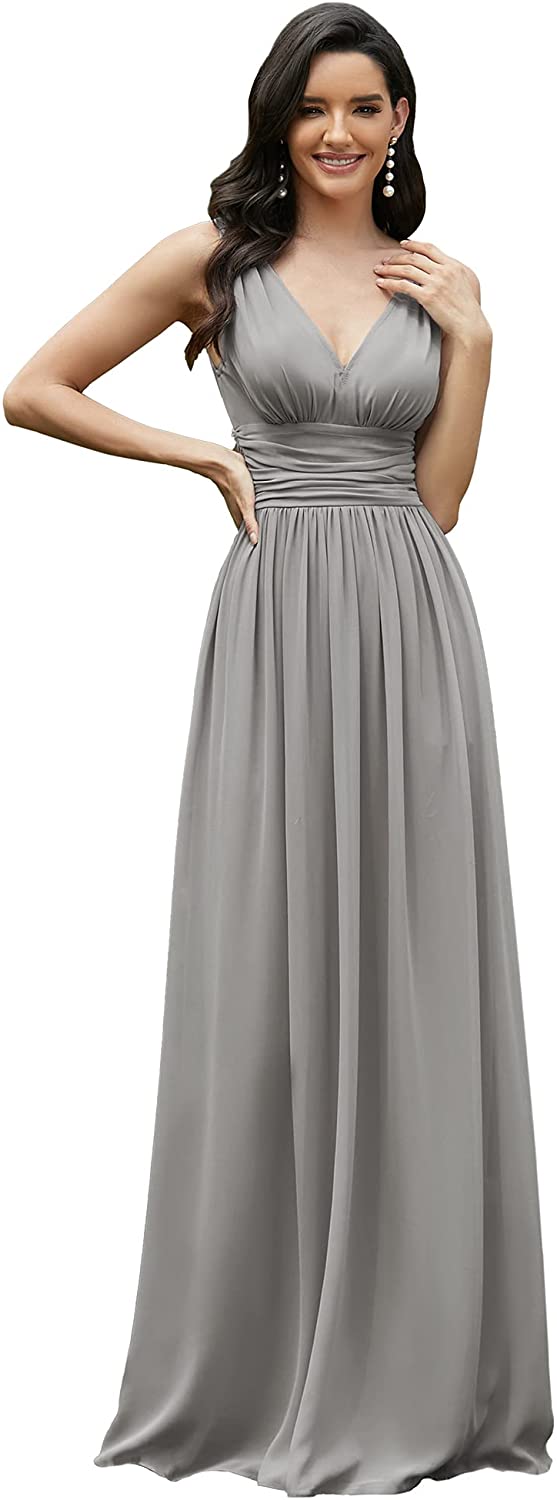 Ever Pretty Sleeveless V Neck Semi Formal Maxi Evening Dress 09016