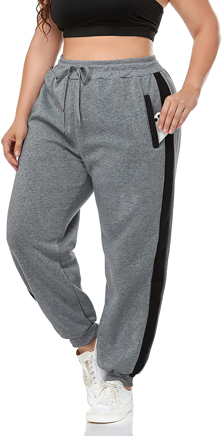 ZERDOCEAN Women's Plus Size Fleece Lined Sweatpants Warm Fleece Joggers  Pants Ac | eBay