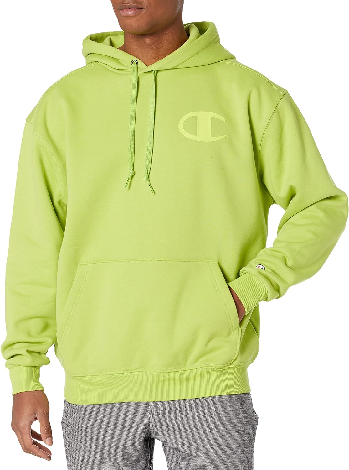 Champion Original Super Fleece Sweatshirt, Hoodie for Men with Conehead  Style Hood, Deep Ocean-586404, Small at  Men's Clothing store