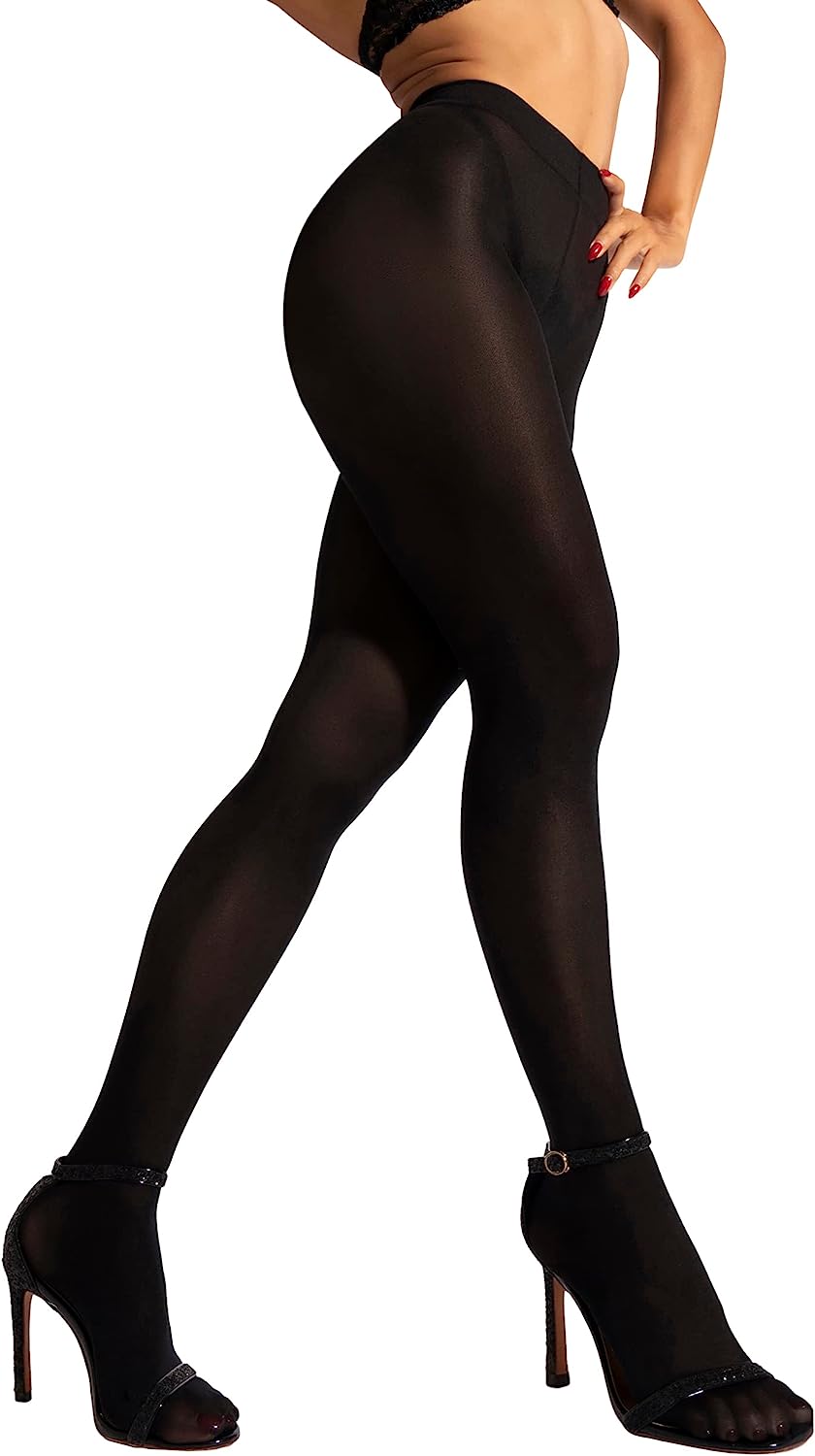  Sofsy Brown Tights For Women Opaque Tights