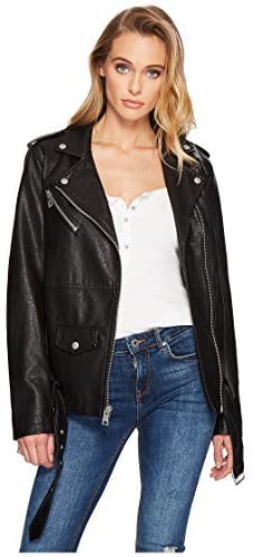 Levi's Women's Oversized Faux Leather Belted Motorcycle Jacket (Standard &  Plus | eBay