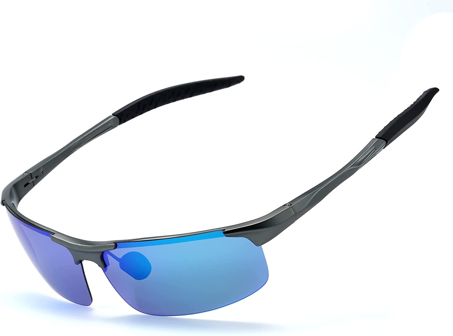 LASHION Men's Polarized Sports Sunglasses Al-Mg Metal Frame for