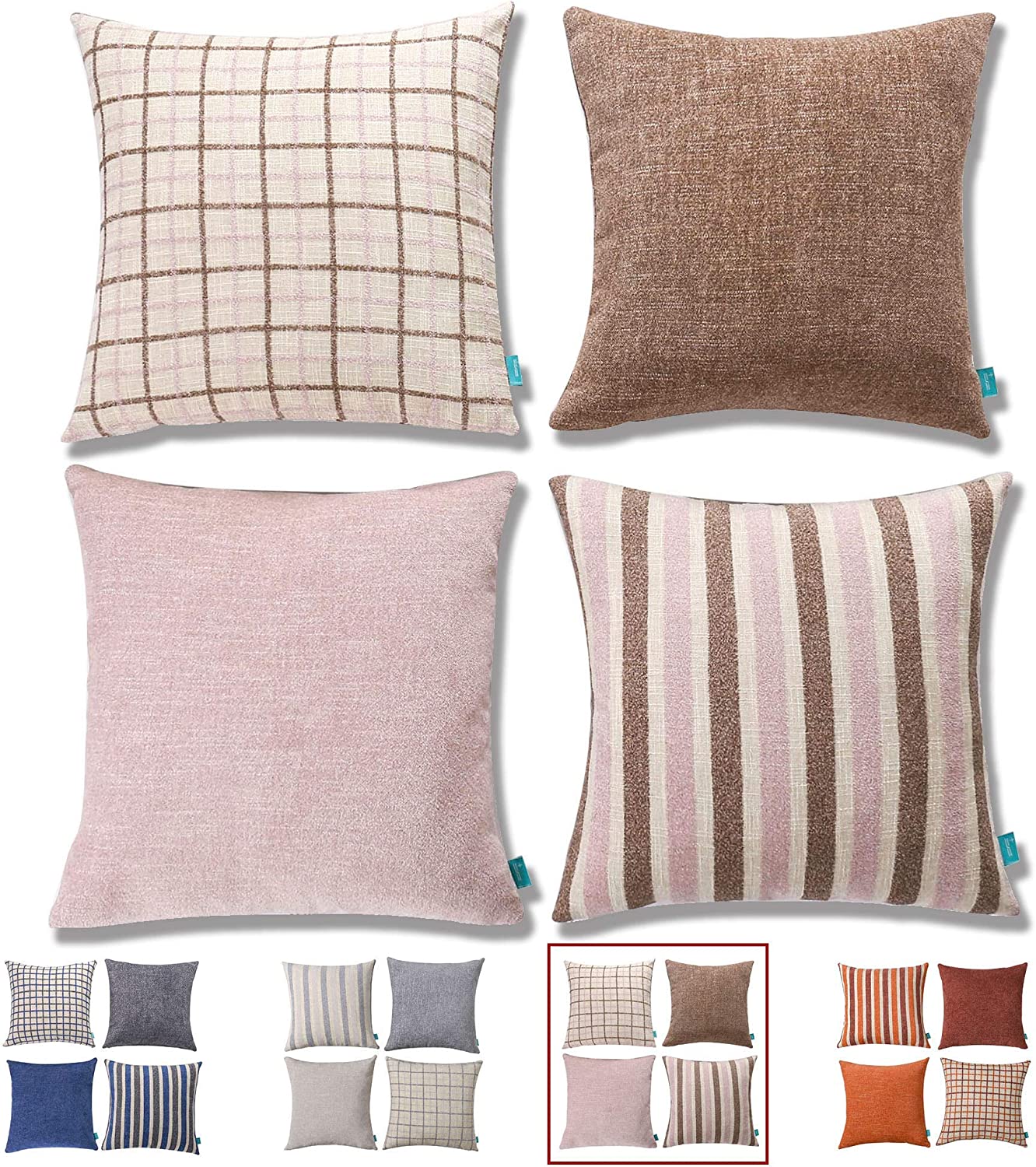 HPUK Decorative Throw Pillow Covers Set of 4 Couch Pillows Accent Cushion  Cover