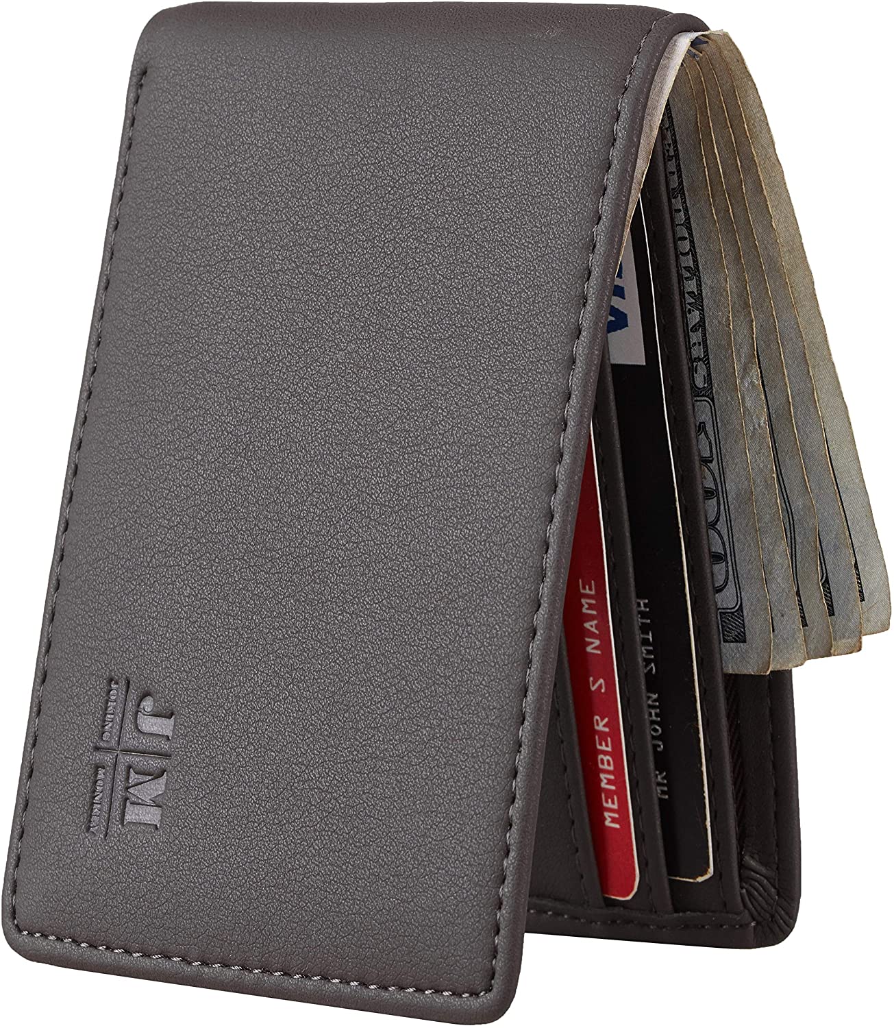 Gostwo Mens Slim Minimalist Front Pocket Wallet Genuine Leather ID