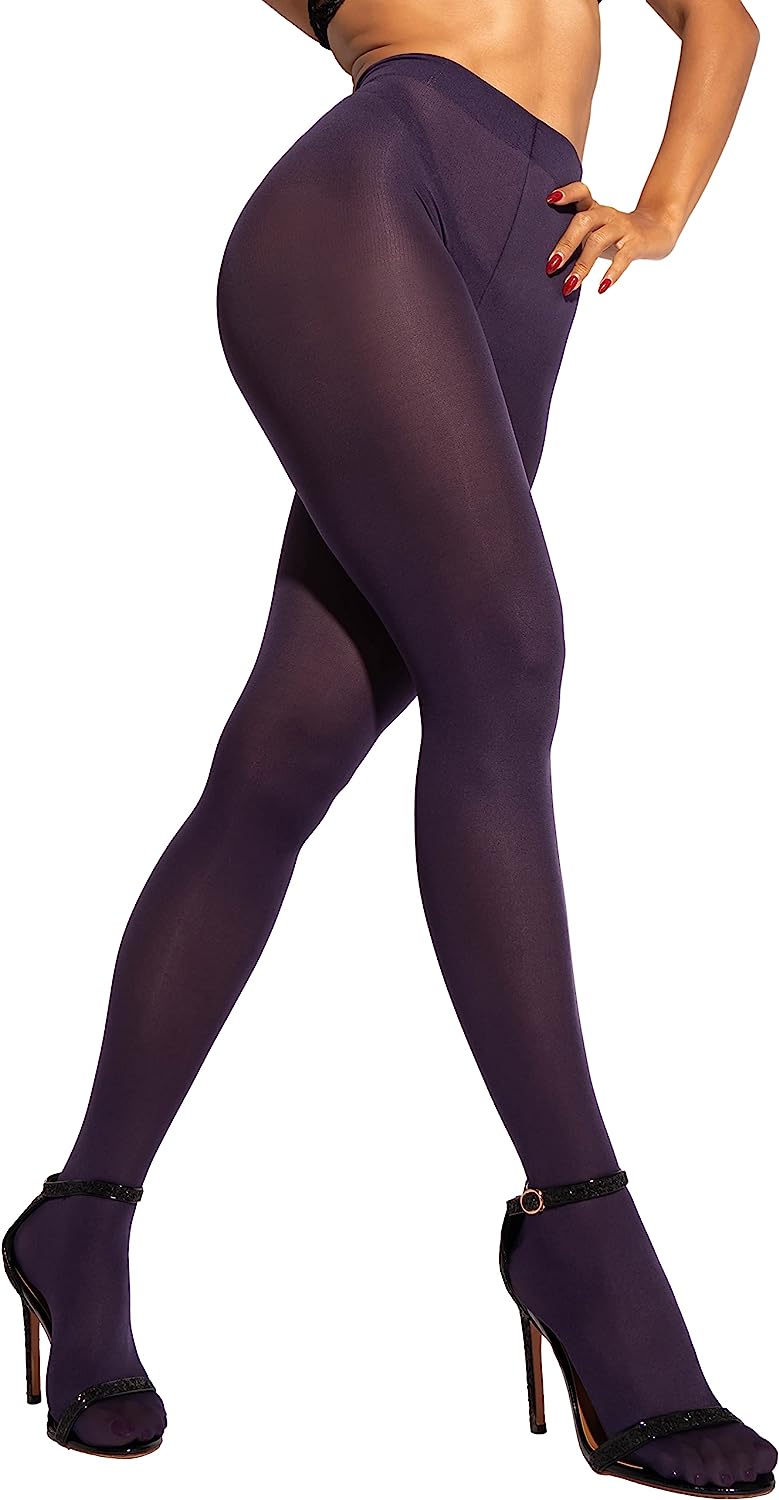 sofsy Opaque Microfibre Tights for Women - Invisibly Reinforced Opaque  Brief Pan
