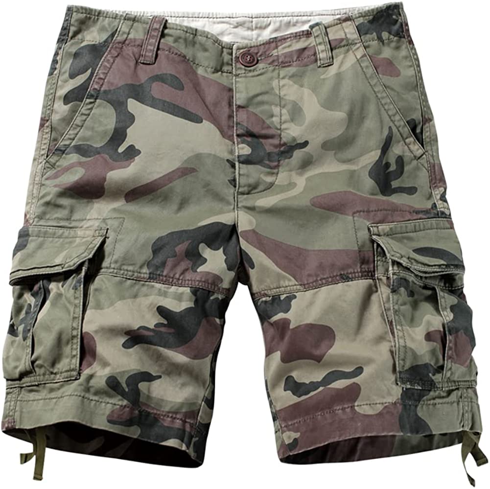 AKARMY Men's Cargo Shorts Relaxed Fit Camo Short Outdoor Multi-Pocket ...