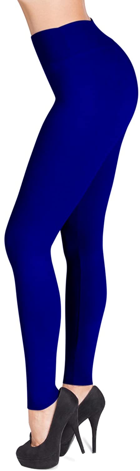 SATINA High Waisted Leggings - 25 Colors - Super Soft Full Length Opaque  Slim