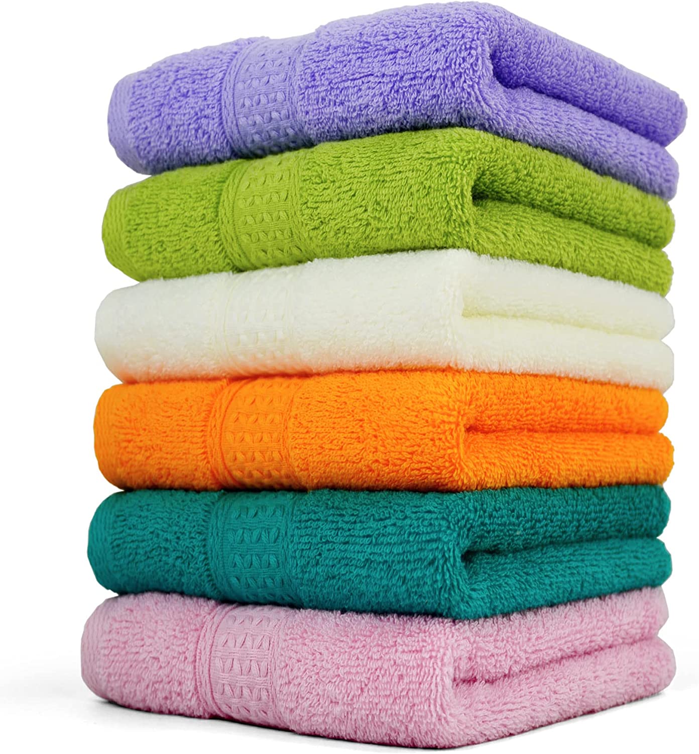 Cleanbear Hand Towels for Bathroom Cotton Hand Towel Set of 6
