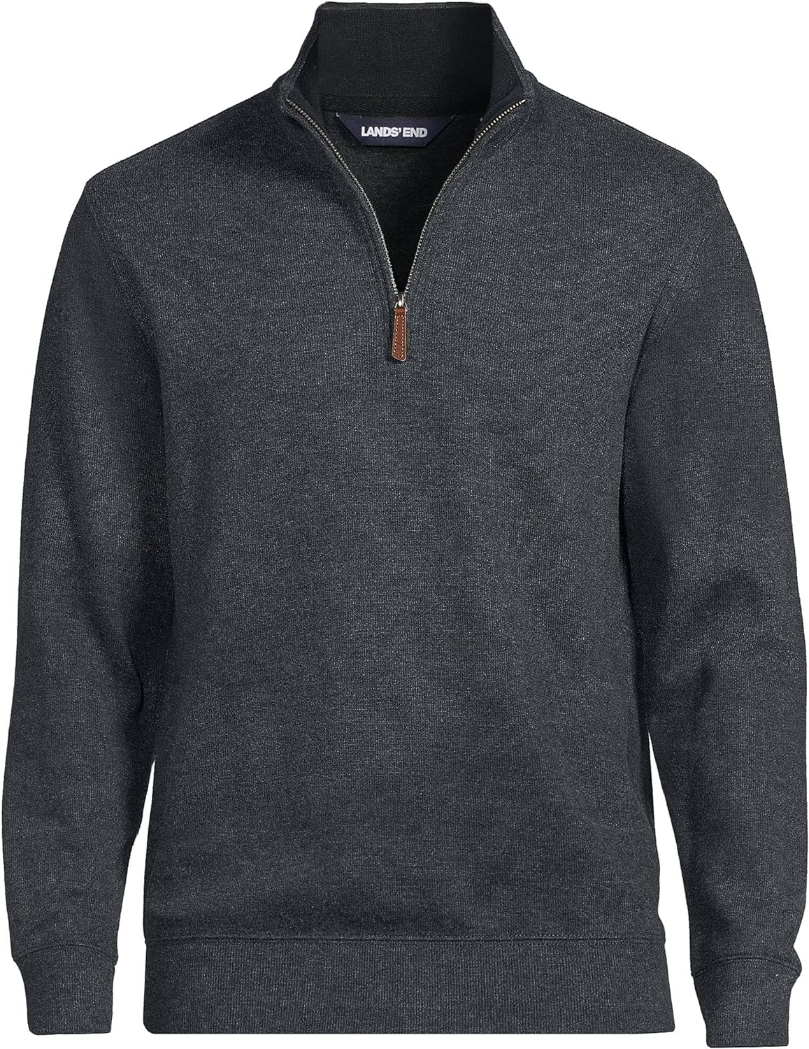 Lands End Men s Bedford Rib Quarter Zip Sweater