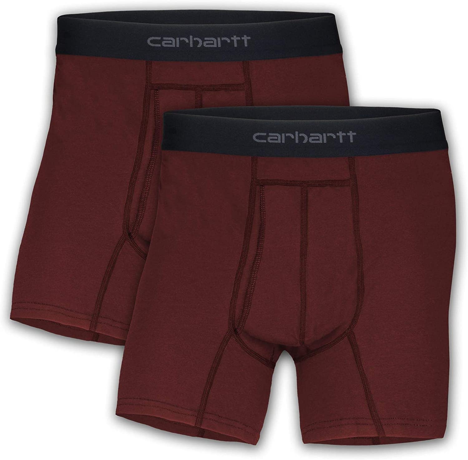 Carhartt mens Cotton Polyester 2 Pack Boxer Briefs, Black, Small US at   Men's Clothing store