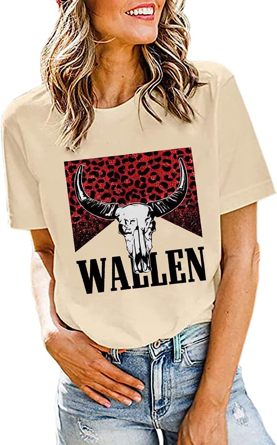 Country Music T-Shirts Women Retro Steer Skull Western Shirt Let's Go Girls  Country Concert Tees Cowgirl Casual Tops, Beige-a, Small : :  Clothing, Shoes & Accessories