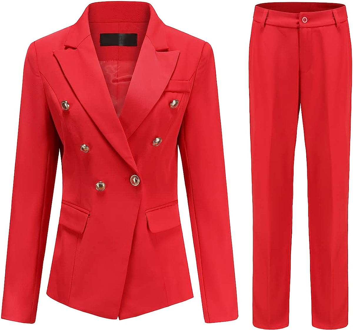Two Piece Suits Two Tone Design Sets Classic Blazer Jacket Relaxed Fit  Pants Outfit For Women – TD Mercado