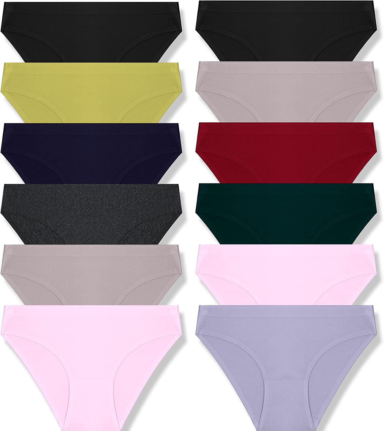  FINETOO 9 Pack Seamless Thongs for Women No Show
