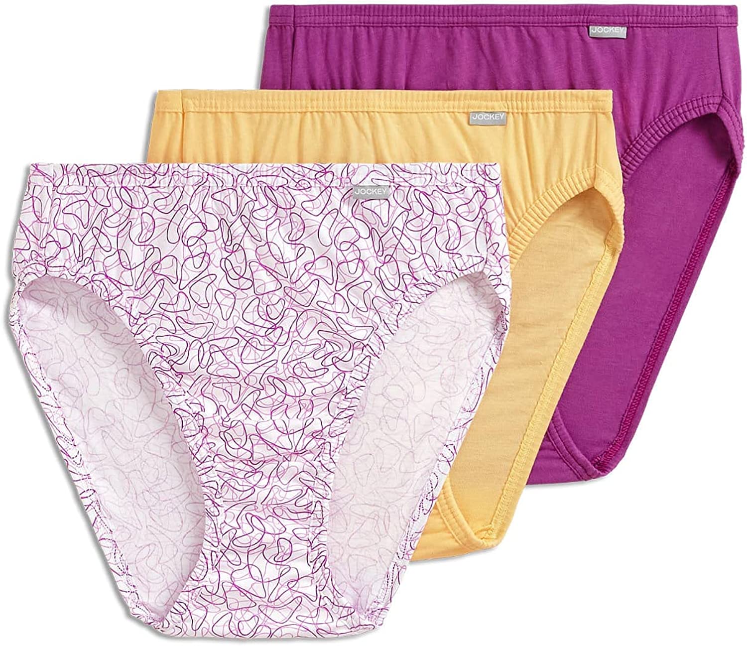 Jockey Women's Underwear Plus Size Elance French Cut - 3 Pack, White, 8 at   Women's Clothing store: Briefs Underwear