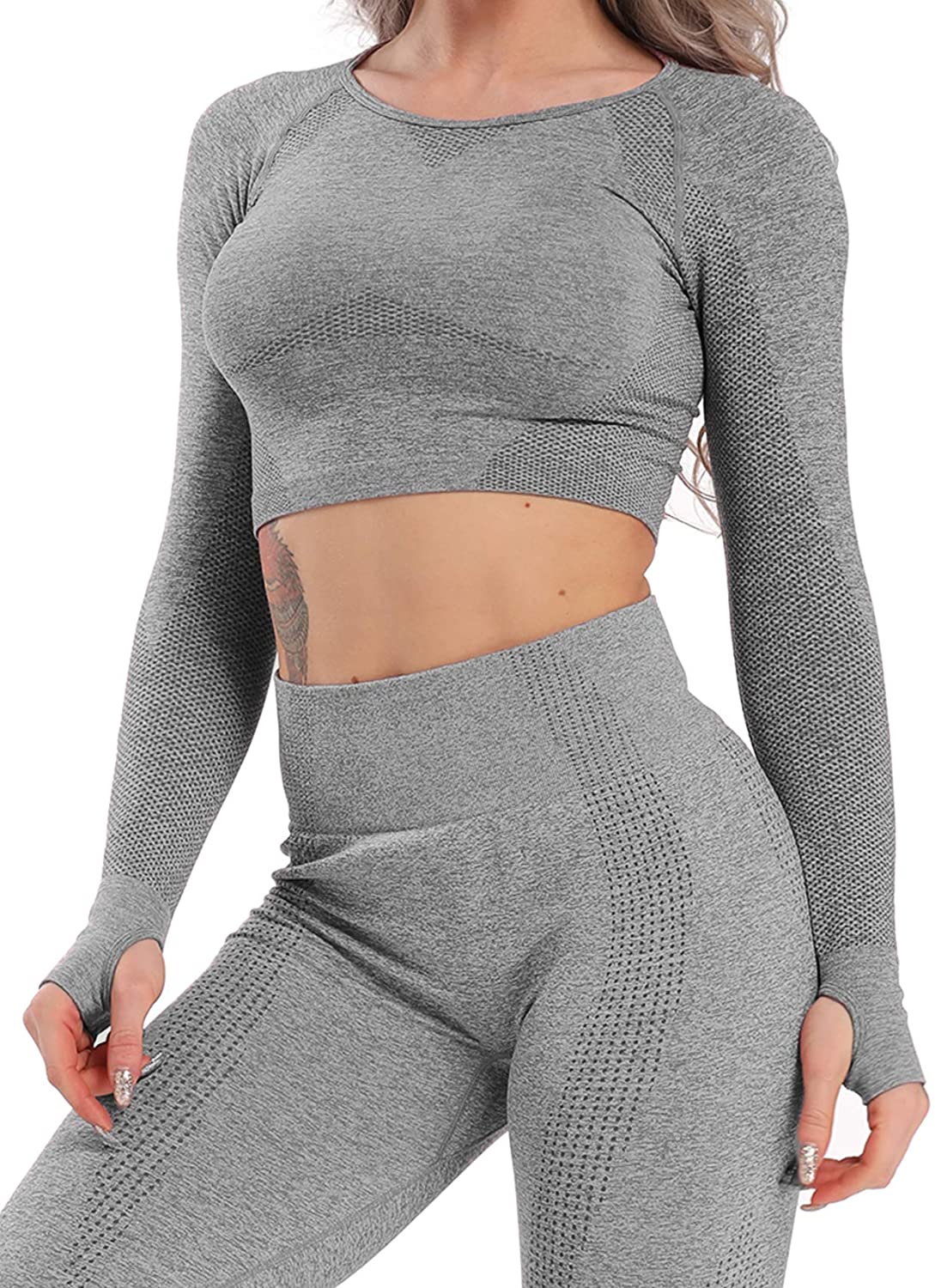 15 Minute Workout crop top short sleeve with Comfort Workout Clothes