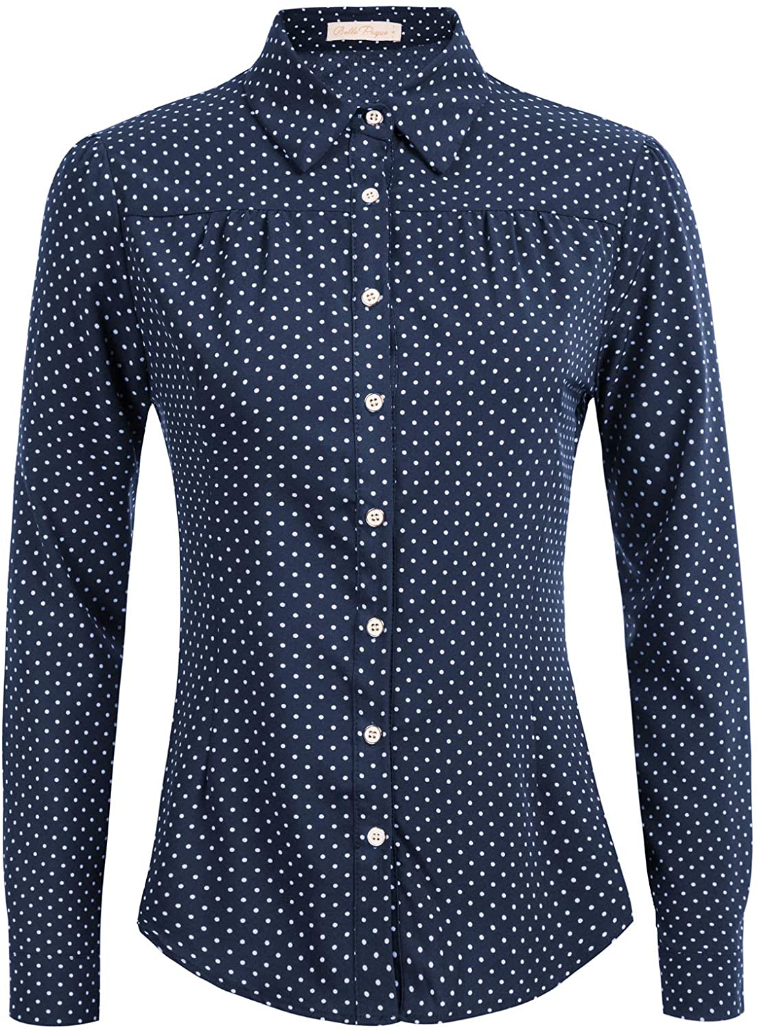 Belle Poque Women's Polka Dots Shirt Tops