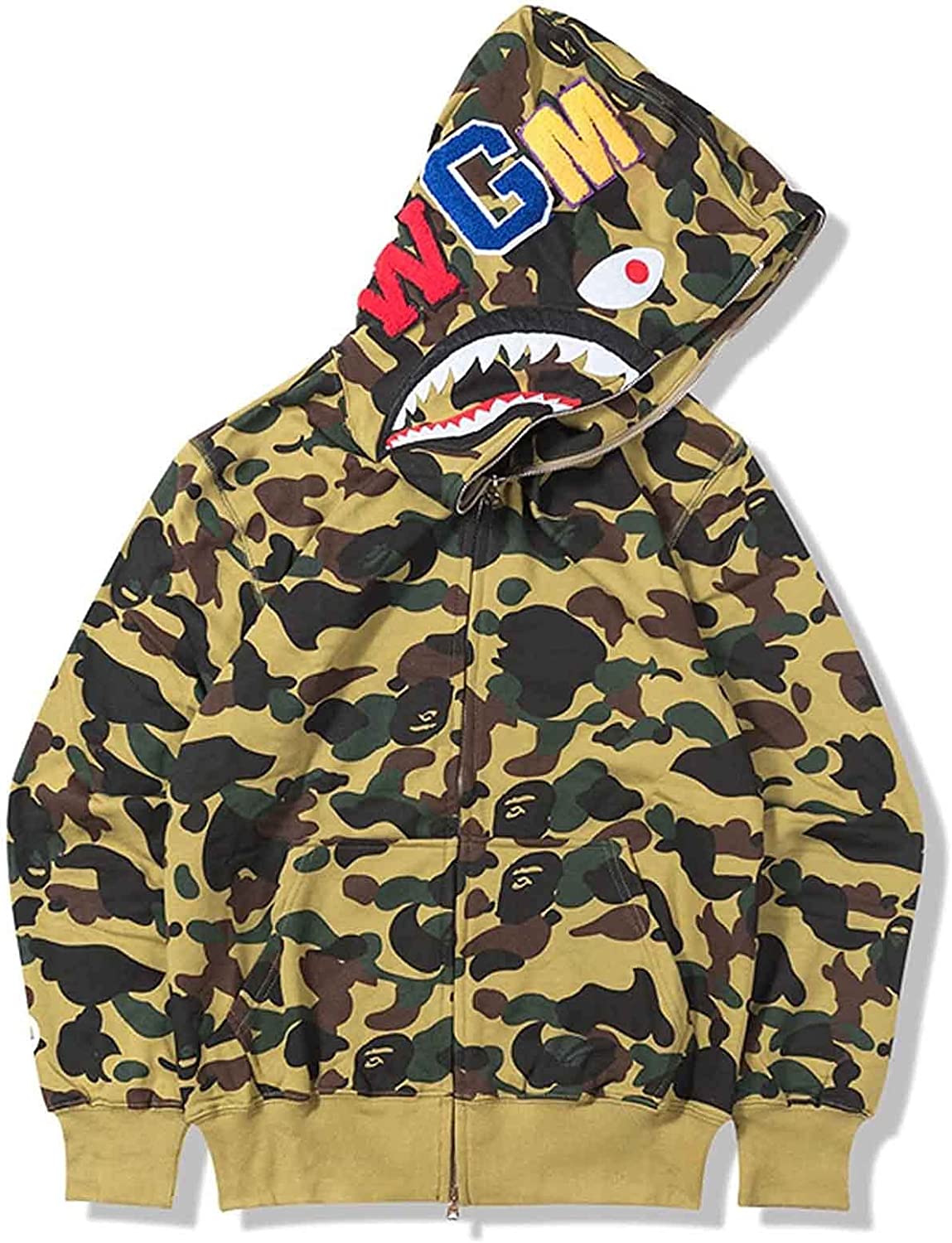 Buy BaonmyHoodie Fashion Camo Shark Jackets Ape Camo Jacket Boy Hoodies  Girls Camo Hoodies Online at desertcartINDIA