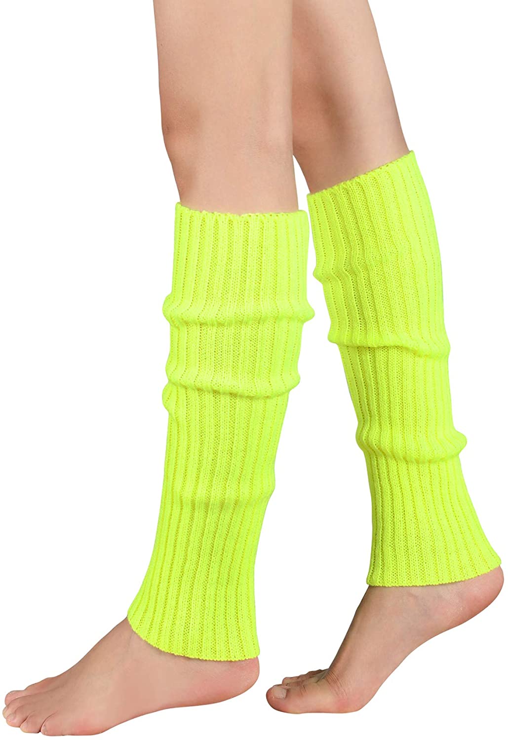 NEWITIN 5 Pack 80s Women Knit Leg Warmers Ribbed Leg Warmers for Party Accessories Sports 