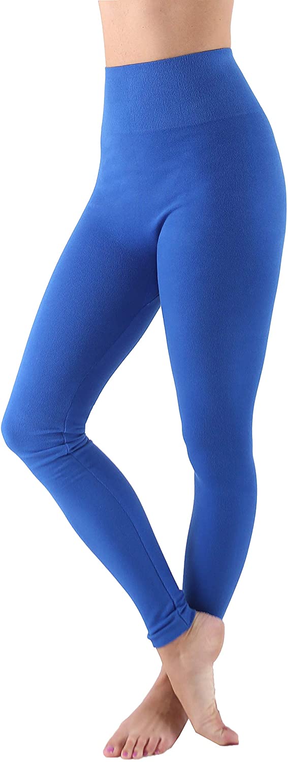 leggings for women cotton soft : AEKO Women's Thick Yoga Soft Cotton Blend  High Waist Workout