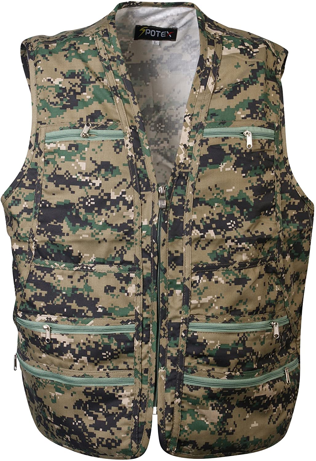 Men's 9 Pockets Work Utility Vest Military Photo Safari Travel Vest Workwear Jacket