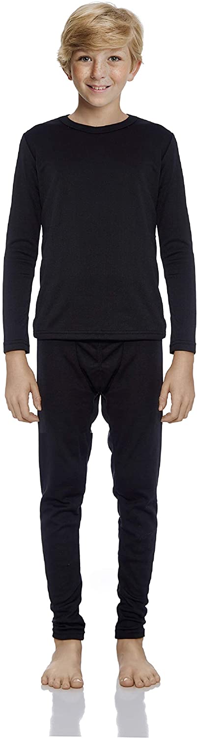 Rocky Thermal Underwear Shirt for Kids Base Layer Long Johns for Boys,  Dinosaur Design Medium