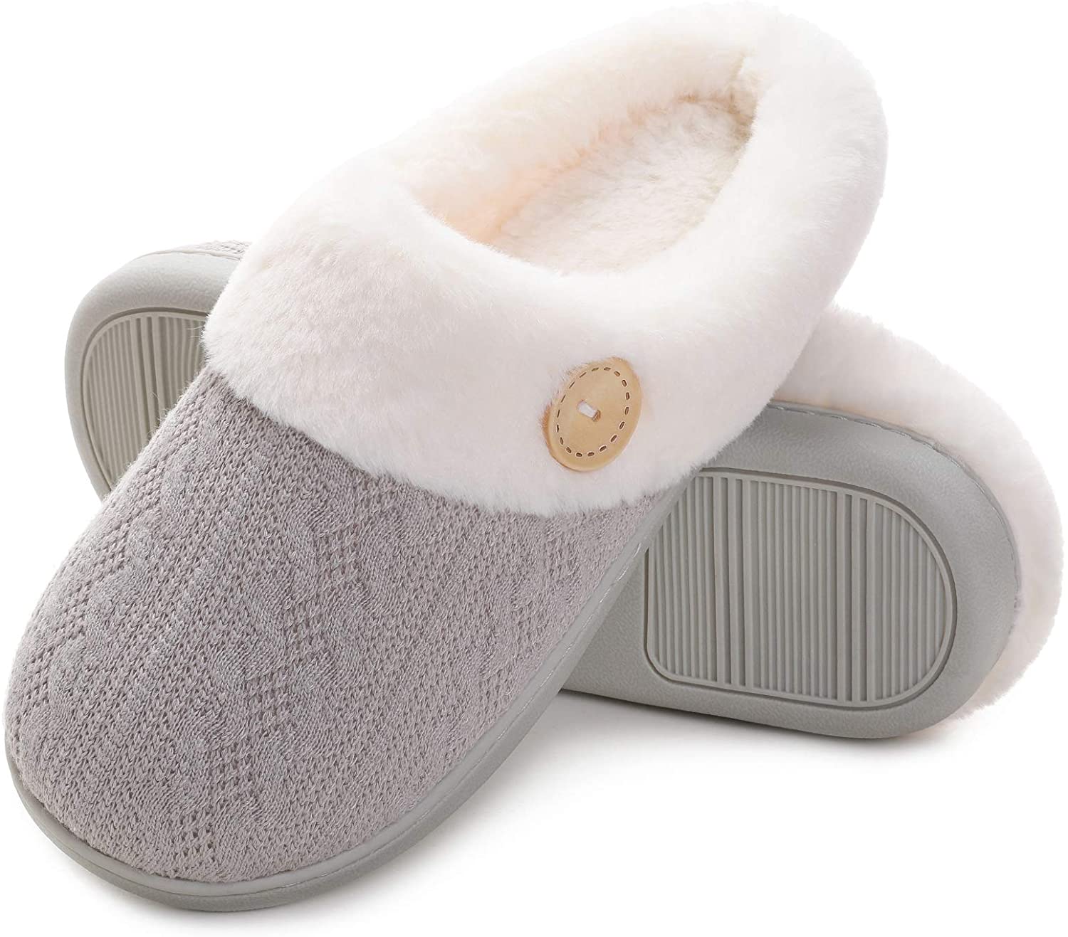 Ladies Slipper House Memory Foam Slippers Comfort and Warm Slippers for Mens and Womens Indoor Outdoor Non-Slip Plush Slippers