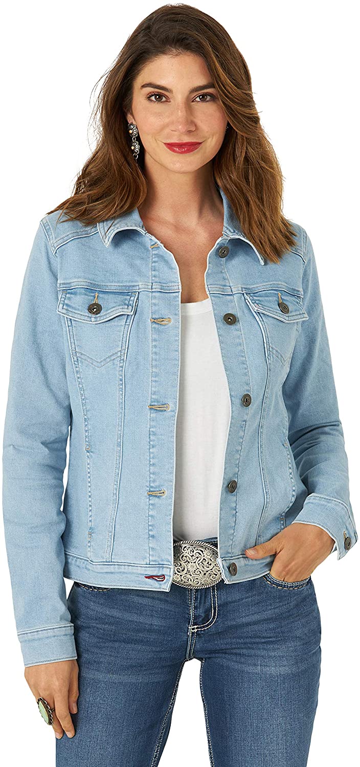 Wrangler Authentics Women s Stretch Denim Jacket eBay