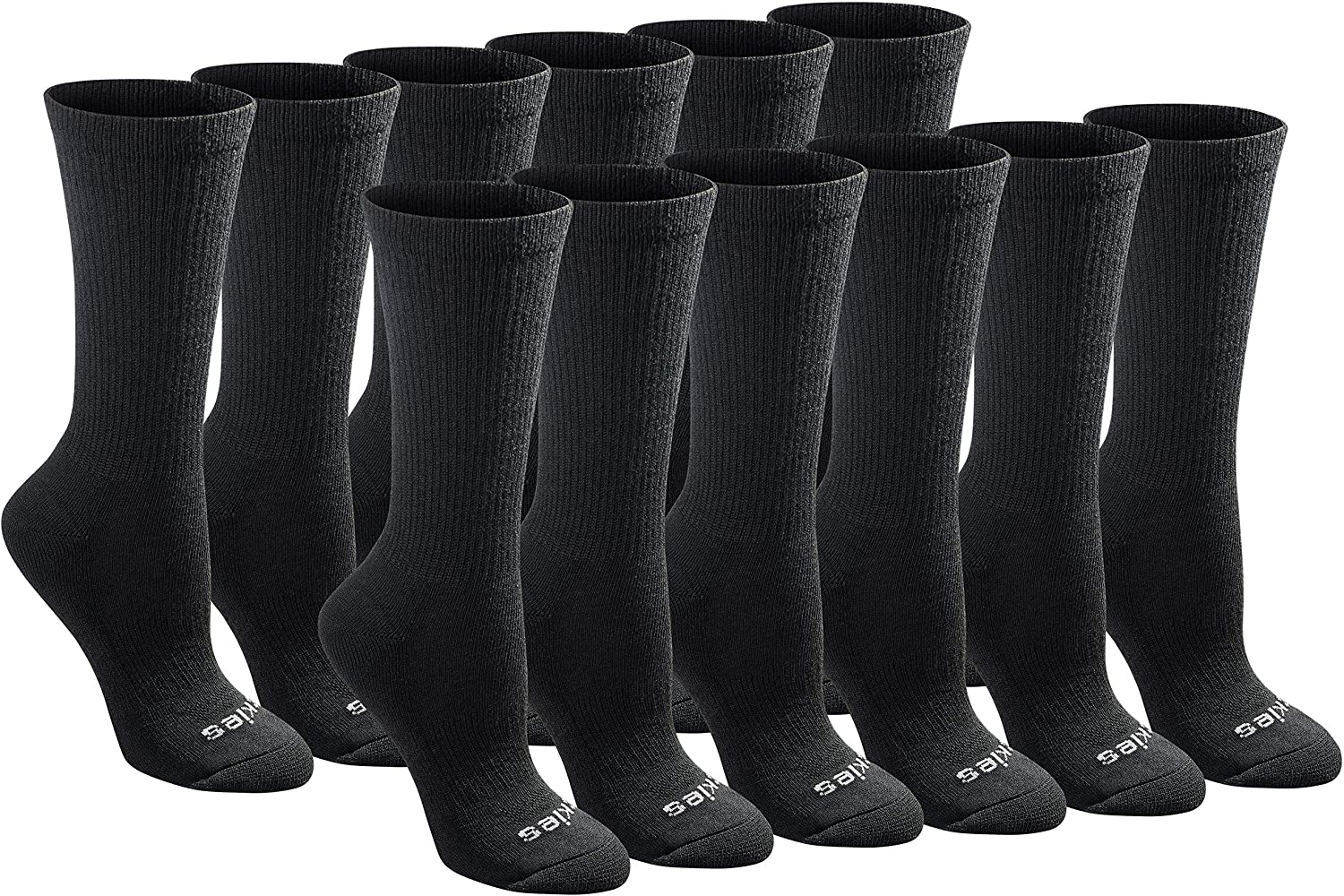 Size 6.0 axAE Grey Dickies Women's Dritech Advanced Moisture Wicking Crew Sock