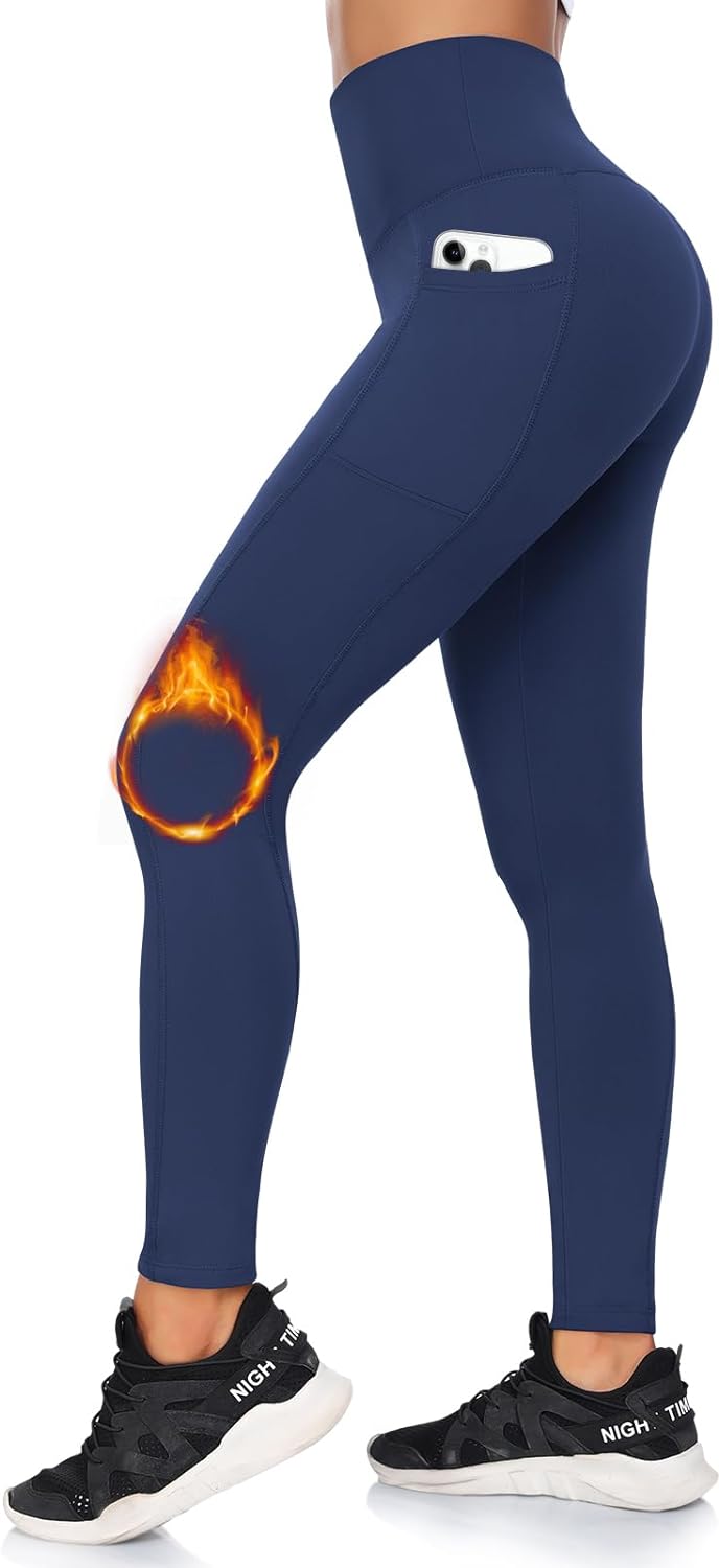 Hi Clasmix Fleece Lined Leggings with Pockets for Women - Thermal Yoga  Pants Win