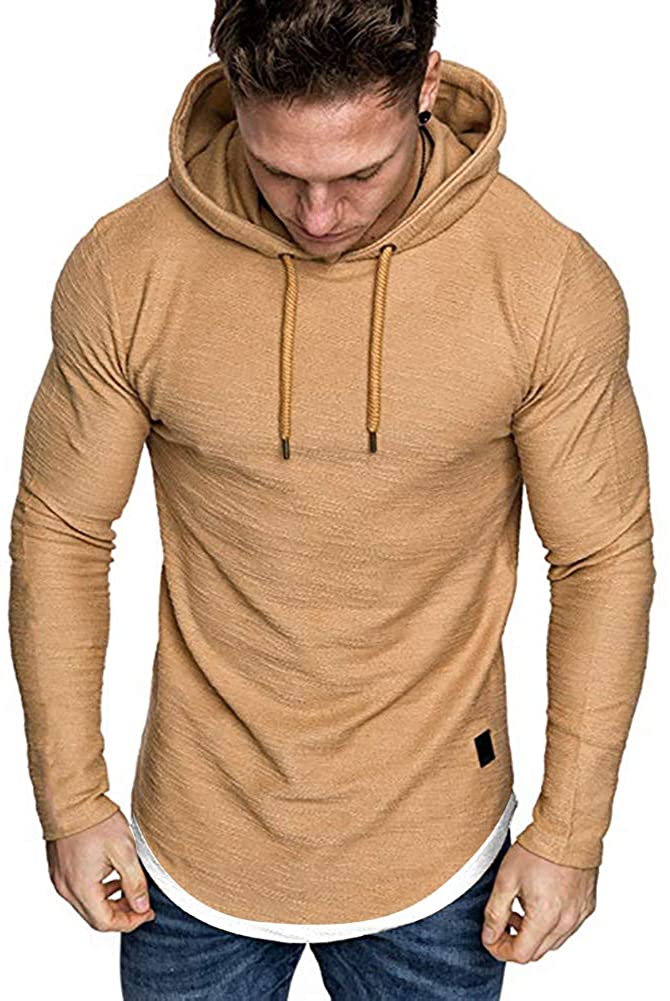 thumbnail 13 - Men&#039;s Casual Hooded T-Shirts - Fashion Short Sleeve Solid Color Pullover Top Sum