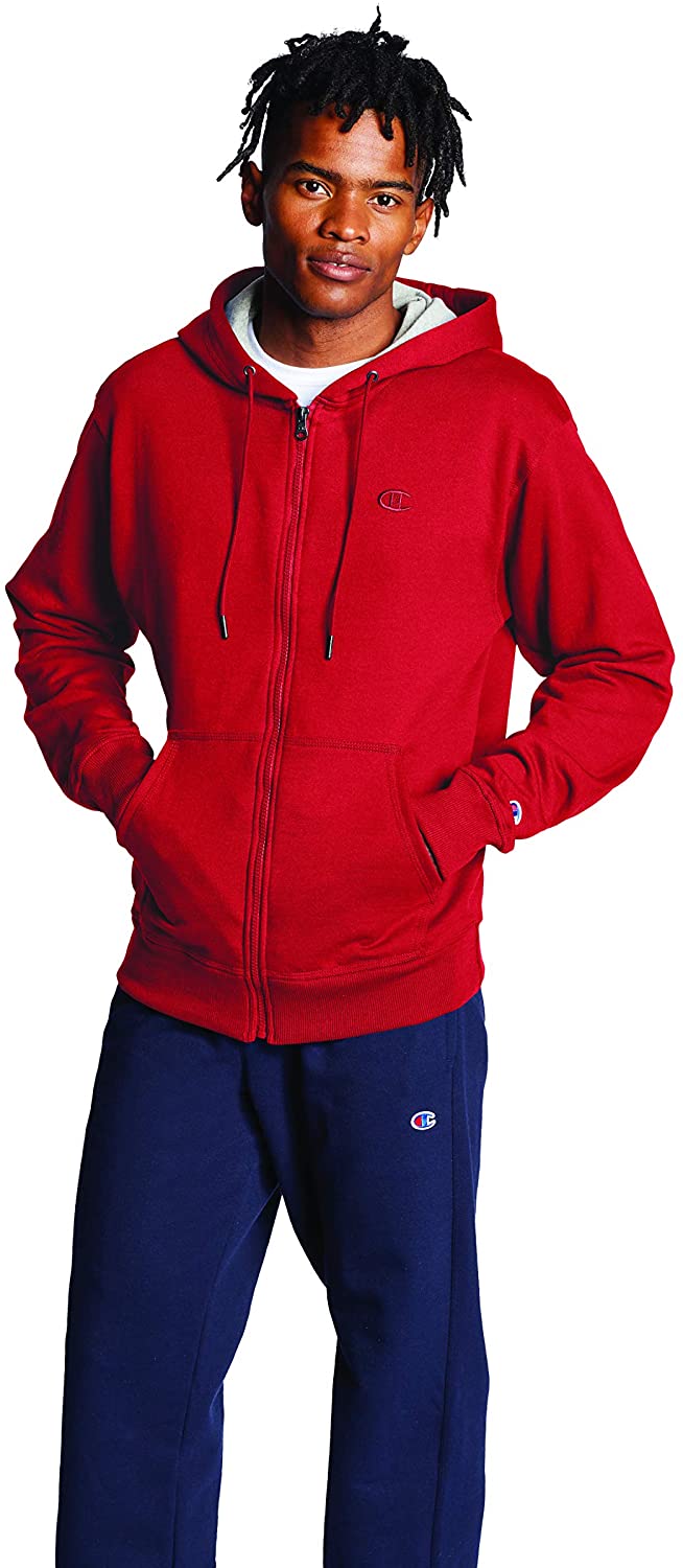 Red champion deals hoodie zip up