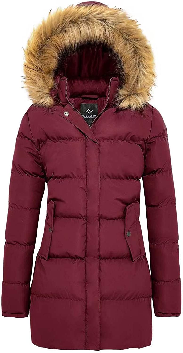  FARVALUE Womens Water-reprllent Winter Coat Thicken