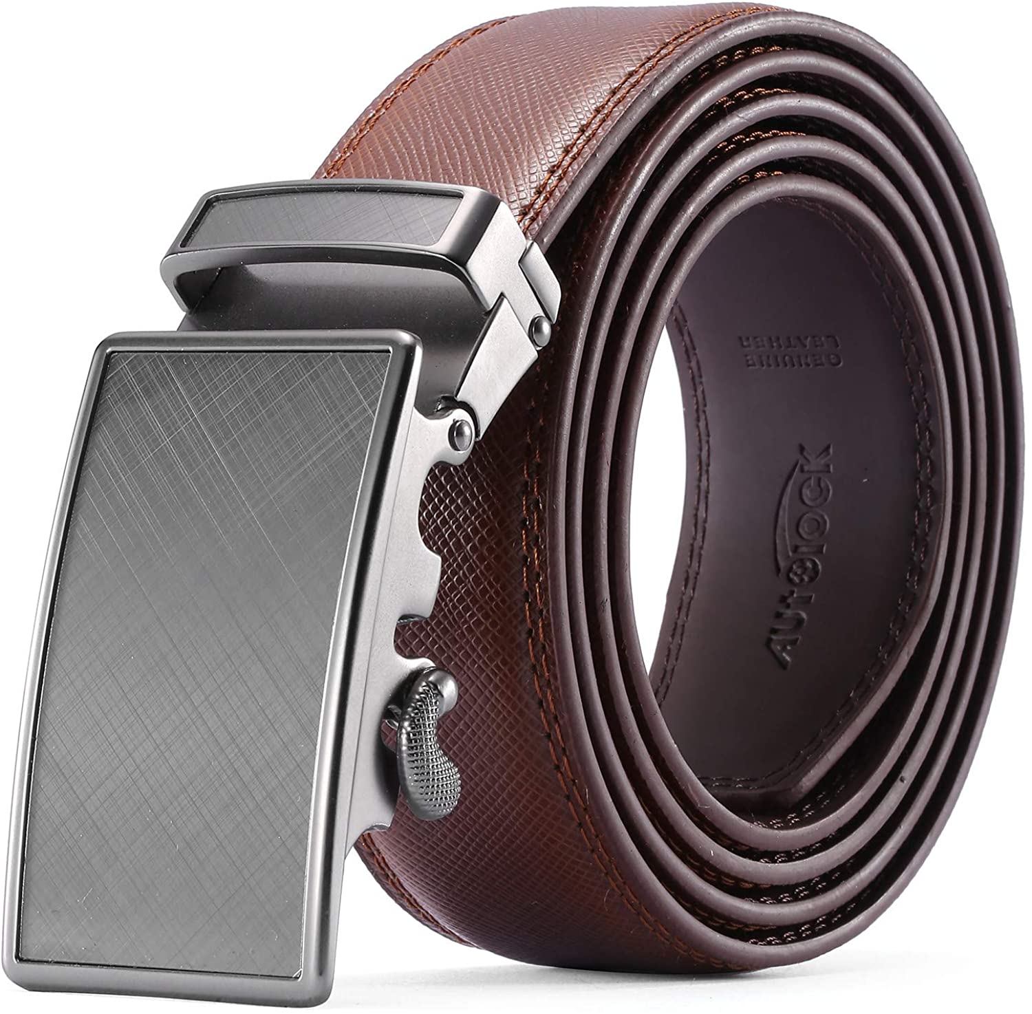 Men's Belt - Autolock Leather Ratchet Dress Belt for Men With Automatic ...