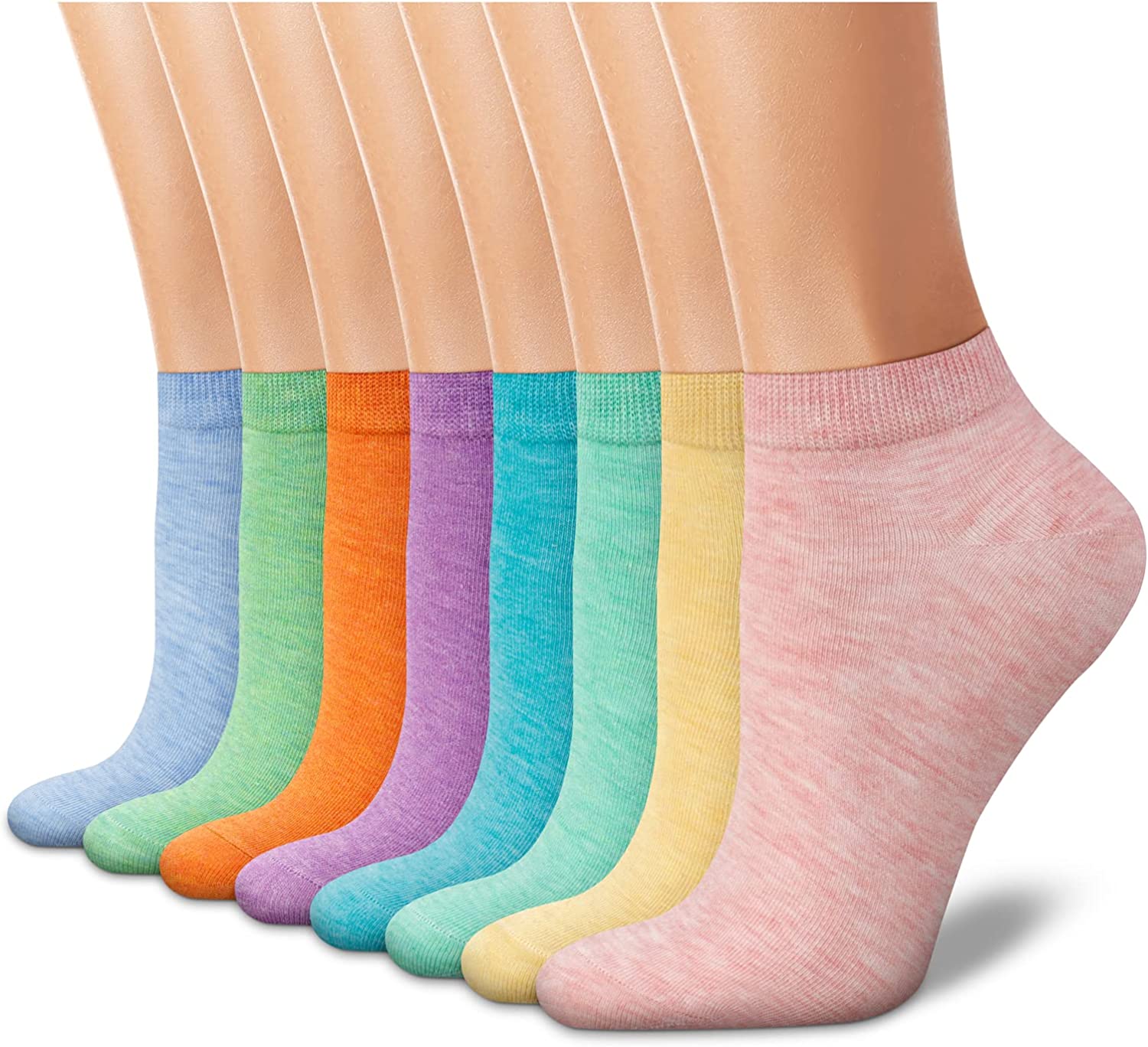  CHARMKING 8 Pairs Ankle Socks for Women Non Slip