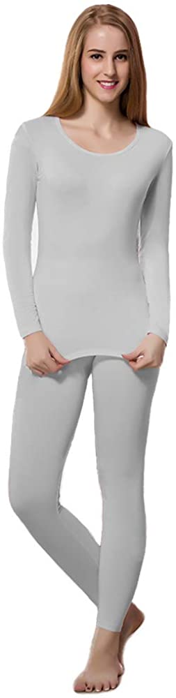 HEROBIKER Long Johns Thermal Underwear Women Fleece Lined Base Layer Pajama  Set