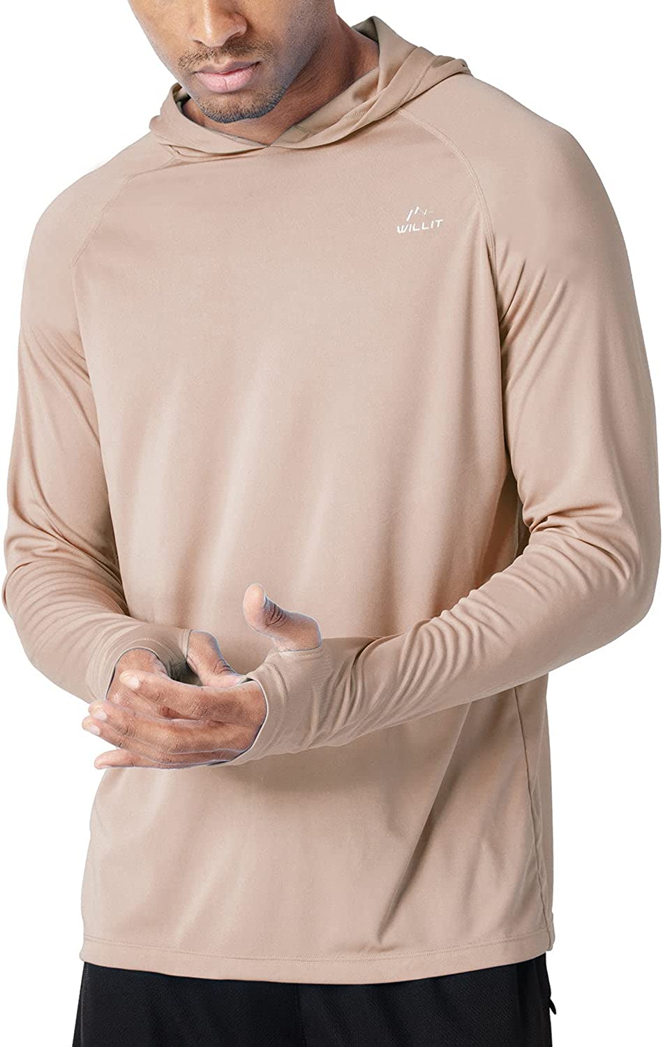 Willit Men's Sun Shirts UPF 50+ Protection Hoodie Rash Guard Shirt SPF UV Shirt Long Sleeve Fishing Outdoor Lightweight