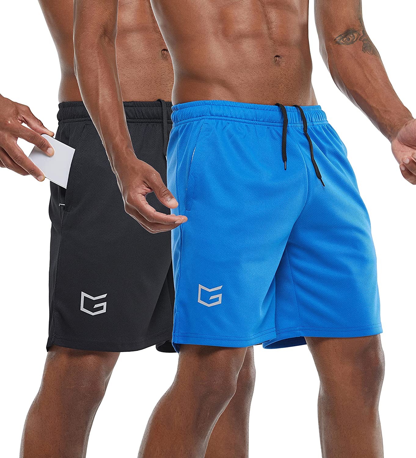 G Gradual Men's 7 Workout Running Shorts Quick Dry Lightweight Gym Shorts  with