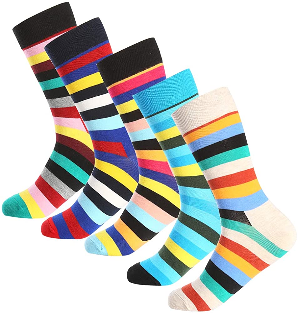 BONANGEL Funny Socks for Men & Women,Fun Socks,Crazy Colorful Cool Novelty  Cute Dress Socks,Food Animal Space Socks