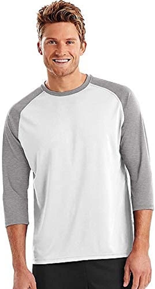 Hanes Sport Men's Performance Baseball T-Shirt - Gray S