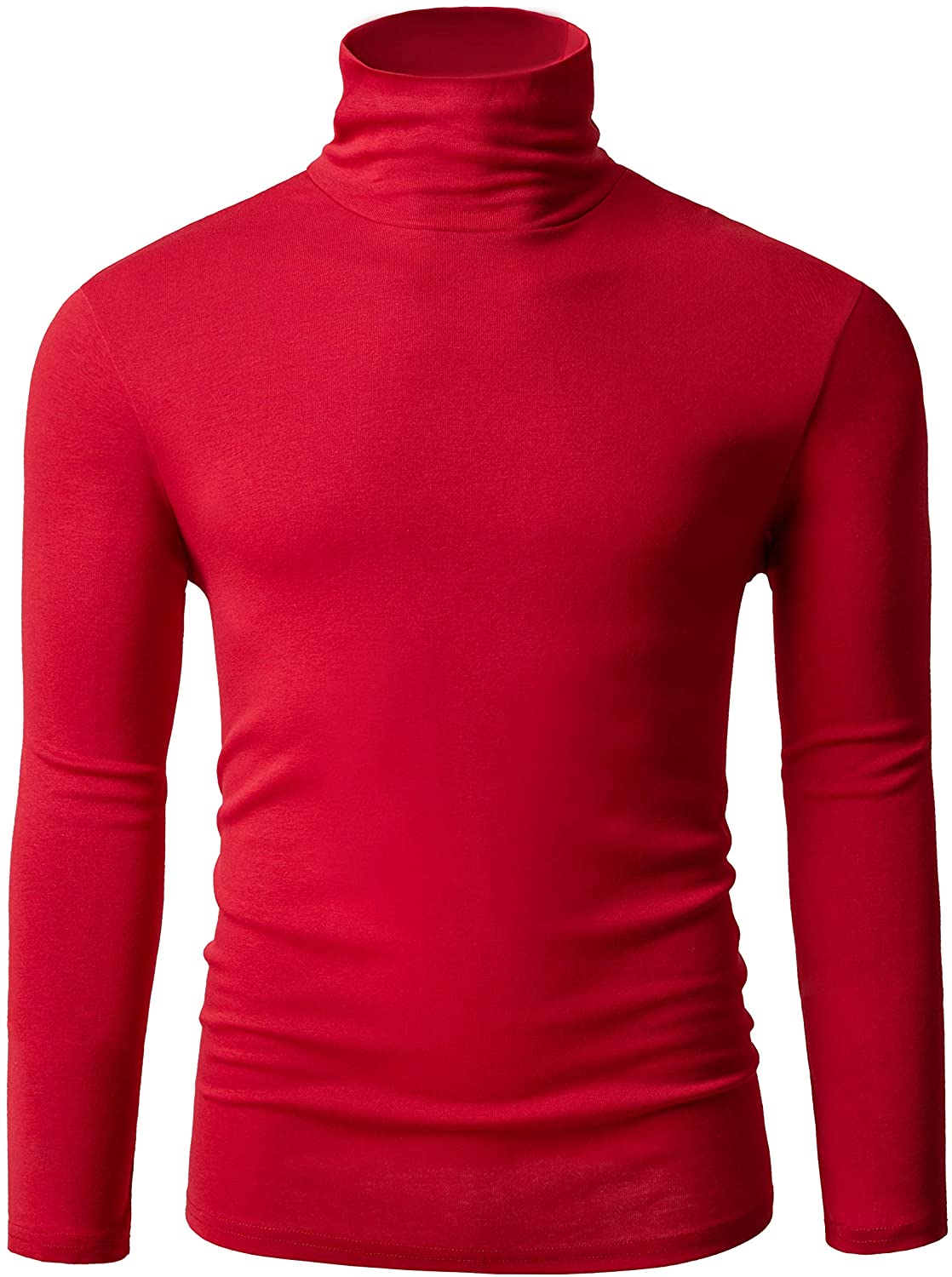 TAPULCO Men Turtleneck Long Sleeve Knitted Pullover Basic Slim Fit Casual Soft Comfy T Shirts 